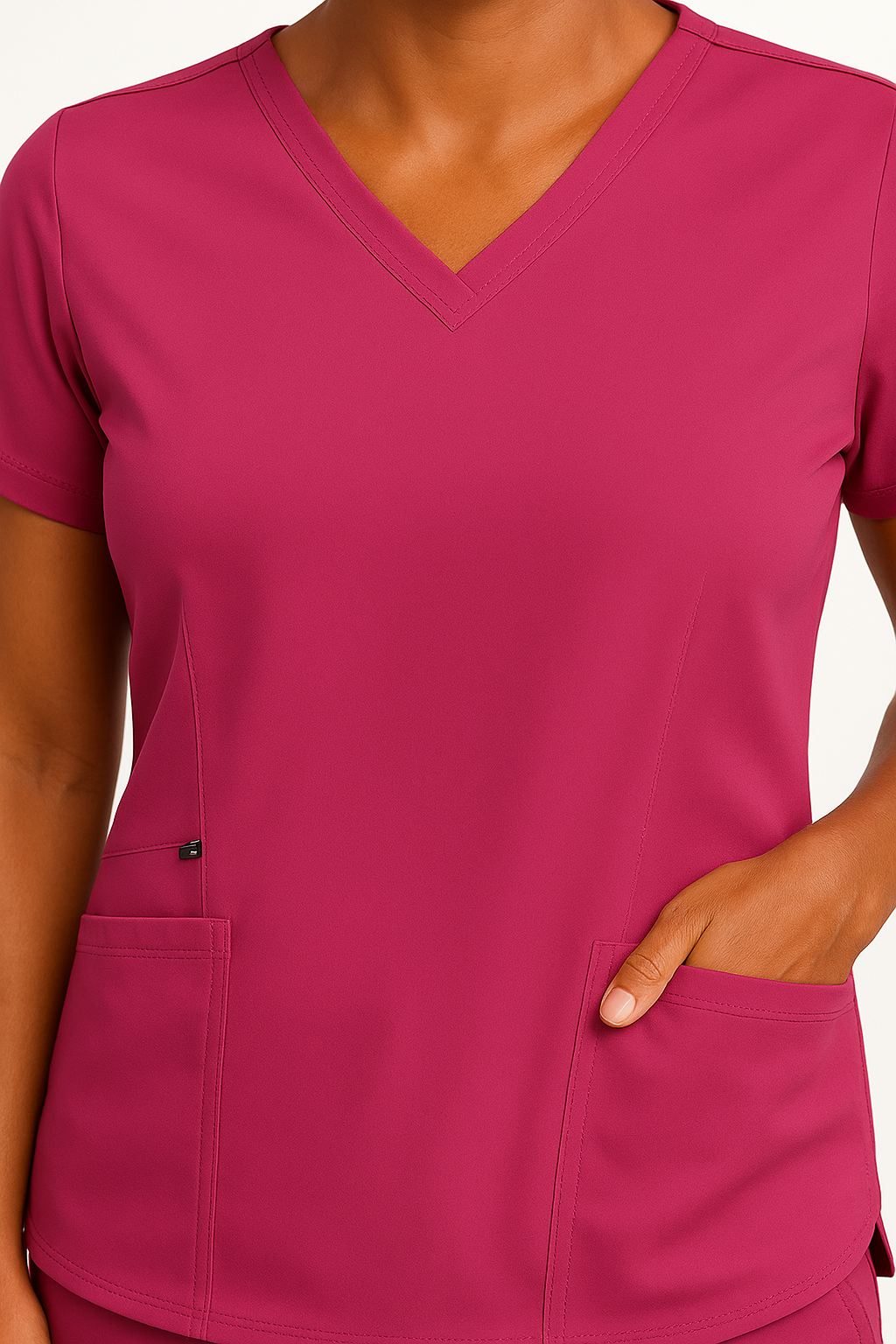 Medichic™ "Ruth" Women's V-Neck Zipper Pocket Scrub Top