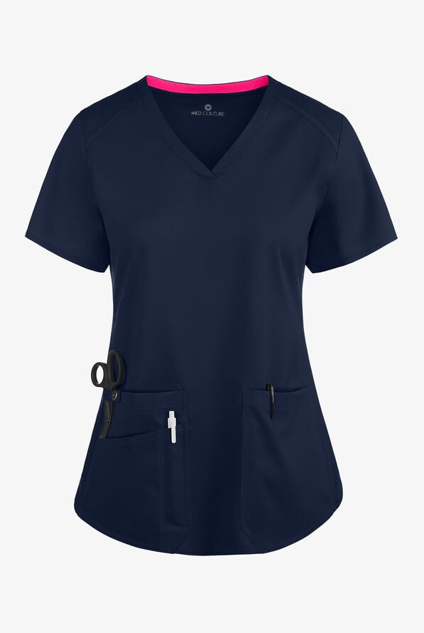 MedCouture Mock Wrap Top