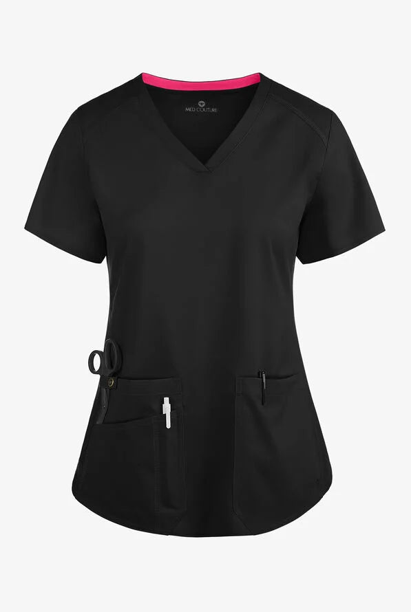 MedCouture Mock Wrap Top