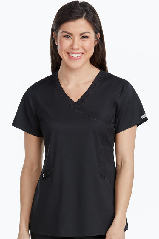 MedCouture Mock Wrap Top